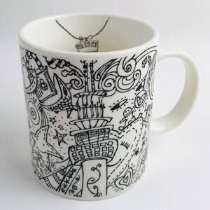 Seoul City Tower Coffee Mug Graphic Korea Collectible Cup "For your Memory" RARE